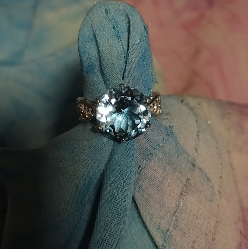 925 aquamarine ring